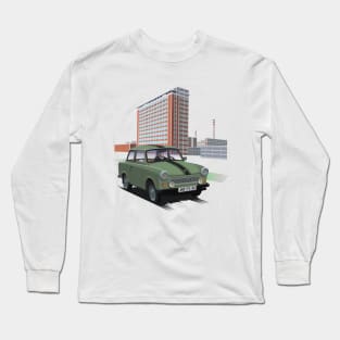 Trabant 601 in front of Batas Skysraper Long Sleeve T-Shirt